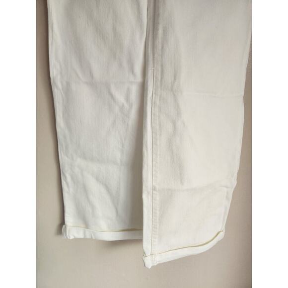 Anthropologie Maeve Cropped Ex High-Rise Wide-Leg Jeans Sz 23 Tall White #8D405 - Picture 5 of 14